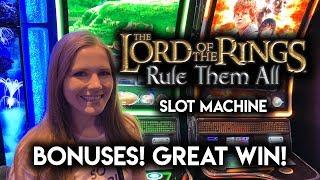 Lord of The Rings! Rule Them All! Slot Machine! BONUSES GREAT RUN!