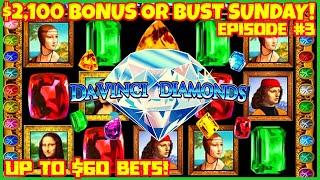 ★ Slots ★DAVINCI DIAMONDS HIGH LIMIT Entire Session with $40 & $60 Spins ONLY ★ Slots ★Slot Machine 
