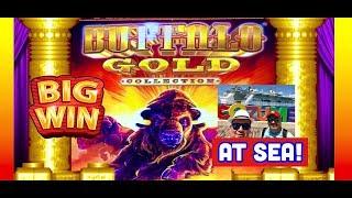 YES!•BIG WIN AT SEA•BUFFALO GOLD SLOT MAX BET!•CASINO GAMBLING!