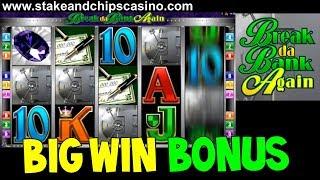 BIG WIN - BREAK DA BANK AGAIN !! • CASINO SLOT GAME BONUS ROUND - from Live stream