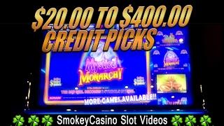 MYSTICAL MONARCHY Slot Machine $20 to $400 Big Wins - KONAMI