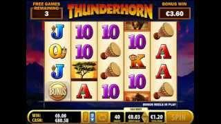 Thunderhorn Slot (Bally)  - Freespins Feature  - Big Win