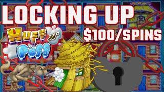 $100 Max Bet Huff N Puff Jackpots in Las Vegas!