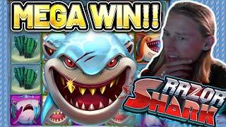 MEGA WIN! RAZOR SHARK BIG WIN - €5 bet on Casino Slot from CASINODADDY