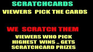 SCRATCHCARDS..FUN & GAMES .VIEWERS  CAN PICK 5HE CARDS