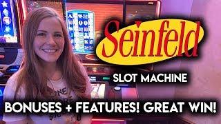 Awesome Run on Seinfeld Slot Machine! BIG BONUS WIN!!