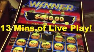 13 Minutes of Lightening Slot Machine Action (8 min Marks Nice Bonus)