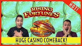 New Favorite RISING FORTUNES Slot Machine Gives Us Our BIGGEST Progressive Yet!