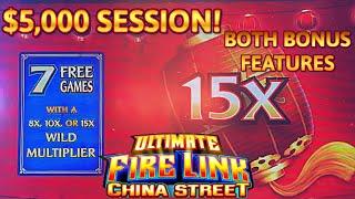 HIGH LIMIT Ultimate Fire Link China Street HANDPAY JACKPOT ⋆ Slots ⋆$30 Bonus Round Slot Machine Casino