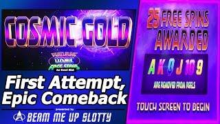 Cosmic Gold Slot - Epic Comeback and Big Win Bonus in First Attempt