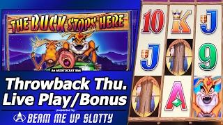 The Buck Stops Here Slot - TBT Live Play, Re-Spin Feature, and Free Spins with Re-Trigger