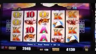 Wonder 4 BUFFALO BONUS ROUND Free Games Slot Machine Win