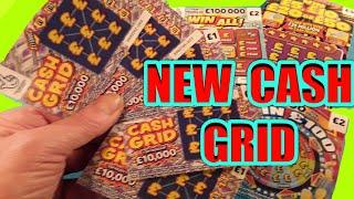 NEW CASH GRID SCRATCHCARDS....SPIN £100..REDHOT BINGO..£5..£10..£20..£50..CARD..