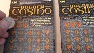 Instant Lottery Scratchcard - TWO $20 Lottery Tickets! Golden Casino