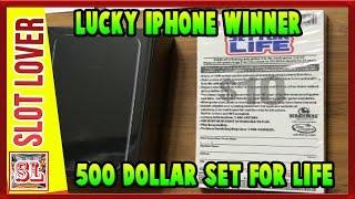 IPHONE WINNER AND $500 SET FOR LIFE PART 1
