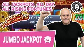 • All JACKPOTS. • All DAY. • All RISING FORTUNES Slots. Marvelous Medley!