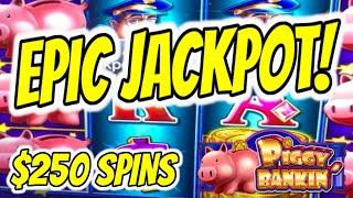 FINALLY WIN THE BONUS & THIS HAPPENS!!! ⋆ Slots ⋆ HIGH LIMIT $250 PIGGY BANKING SPINS!