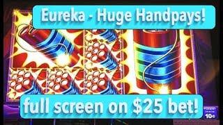 HUGE HANDPAYS!  Lock it Link Eureka Slot Machine - High Limit Play