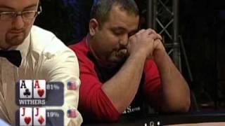 Greg Raymer  fossilMan -  EPT 1 - Raymer gets lucky to double up !!!   PokerStars.com