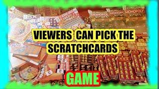 SCRATCHCARDS...LIVE..TAKE YOU PICK TIME..VIEWERS PICK CARDS