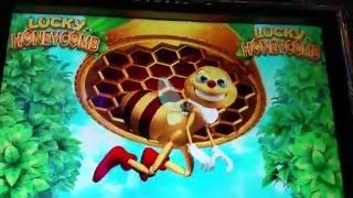 BIG WIN!! Drunken Group Play  Konami Lucky Honeycomb $3 Bet Free Games
