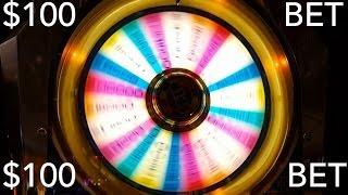 $100 Wheel of Fortune Slot Machine *JACKPOT HANDPAY* - Spin the Wheel!