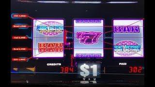 First Attempt•HIGH VOLTAGE electric lines Dollar Slot Machine Bet $5 (max bet $25) San Manuel
