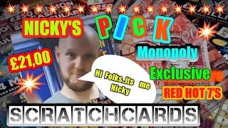 •️Scratchcards•Nick"s Pick•.Millionaire MONOPOLY•RED HOT 7's•EXCLUSIVE.•and Much more.•