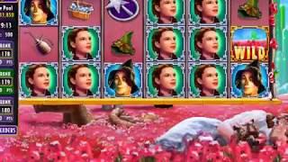 WIZARD OF OZ: POPPY FIELDS Video Slot Game with a RETRIGGERED FREE SPIN BONUS