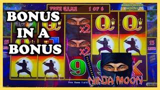 HIGH LIMIT Dollar Storm Ninja Moon ⋆ Slots ⋆️$25 Bonus Round Slot Machine Casino
