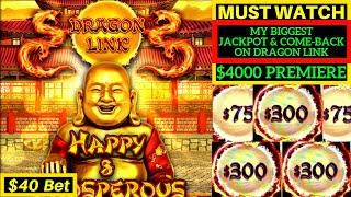 MOST EXCITING Handpay Jackpot on High Limit DRAGON LINK Slot Machine |$4000 vs DRAGON LINK |MUST SEE