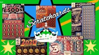 Full £500..Scratchcards..Diamond 7s..Winter Wonderlines.B-Lucky.Match 3 Tripler.Lucky Bonus