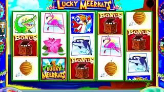 LUCKY MEERKATS Video Slot Game with a ;HUGE WIN