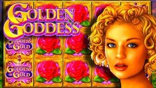 LIVE PLAY on Golden Goddess Slot Machine with Bonus