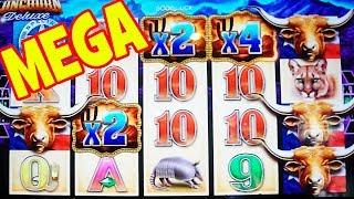 MEGA BIG WIN ON 50 CENTS!!! • LONGHORN DELUXE • Slot Machine Bonus