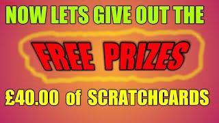 THE BIG £40.00 FREE SCRATCHCARD DRAW....GIVE AWAY...AND POSTED TO YOUR DOOR..POST FREE