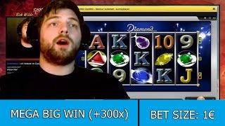 HUGE MEGA LINE HIT on Diamond Casino Slot (Merkur) - 1€ BET!