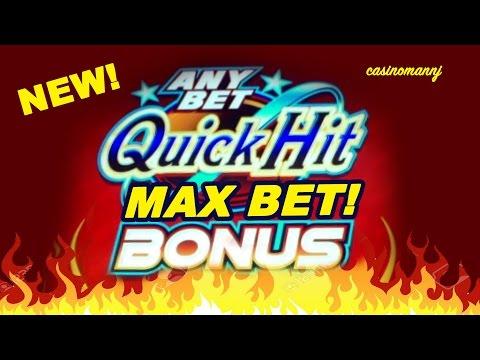QUICK HIT ANY BET SLOT - NEW GAME - Max Bet!! - Slot Machine Bonus