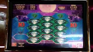 Full Moon Diamond slot machine max bet bonus win 2nd of 2 back to back