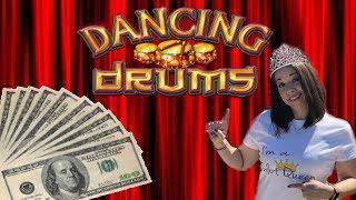 Dancing Drums were hitting for Slot Queen ! Bonus Bonus Bonus !
