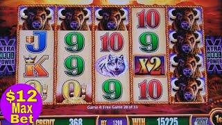 Wicked Winnigs 2 •SUPER FREE GAMES• & W4 BUFFALO GOLD $12 Max Bet Bonus Won •BIG WIN•