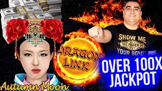 Over 100x BIG HANDPAY JACKPOT On Dragon Link Slot | Winning Big Money At Casino !