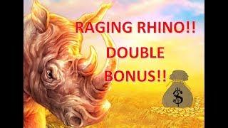 RAGING RHINO •DOUBLE BONUS• Slot Machine - WMS @ Planet Hollywood Las Vegas