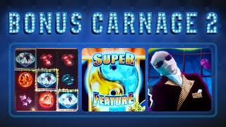 Bonus Carnage 2 - Slot "ANTI-JACKPOTS" of Gems Gems Gems, 5 Frogs, and Monster Jackpots!