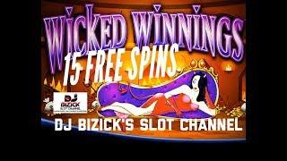 ~$ FREE SPIN BONUS $~ Wicked Winnings 2 Slot Machine ~ 15 SPINS! • DJ BIZICK'S SLOT CHANNEL