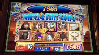 Wild Stampede Slot Machine Line Hit...BIG WIN!!