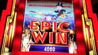 EPIC MONOPOLY | WMS - EPIC WIN! 10 Rolls w. X3 Multiplier | Slot Machine Bonus