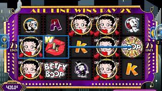 BETTY BOOP Video Slot Casino Game with a "MEGA BIG WIN" FREE SPIN BONUS