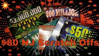 $80 Worth • New Jersey Lottery Scratch Offs •