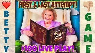 1st Attempt on IGT Betty White’s Tall Tales $100 LIVE PLAY!